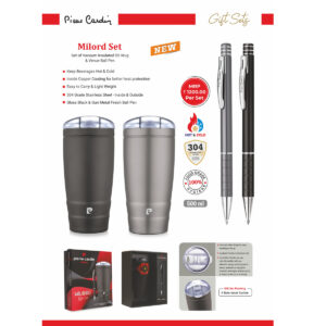 Milord Set  Set of Vacuum Insulated SS Mug & Venue Ball Pen