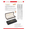 Royal Salute  WHITE GOLD FINISH BALL PEN, ROLLER PEN & FOUNTAIN PEN