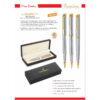 WHITE GOLD FINISH BALL PEN, ROLLER PEN & FOUNTAIN PEN